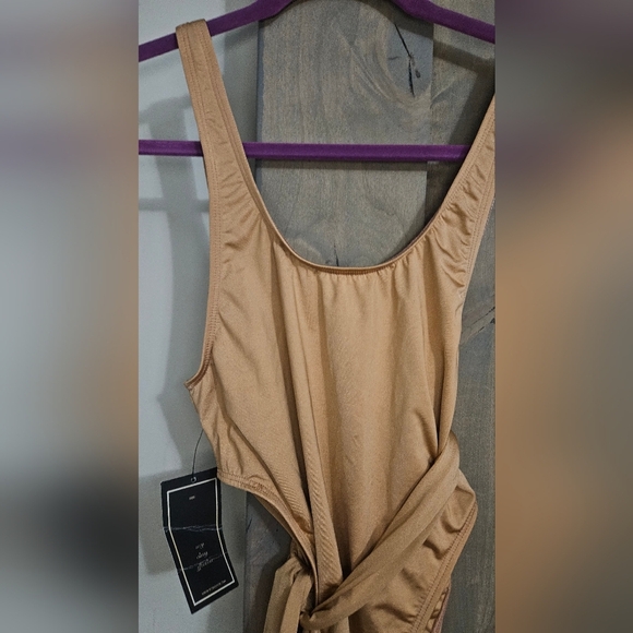 RIS-K SWIMWEAR Sol One Piece High Cut One Piece Swimsuit In Sheen Pampas.S NWT - Picture 6 of 13